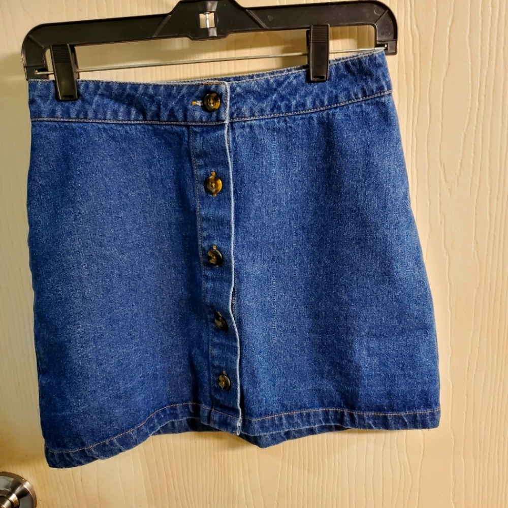 Forever 21 Blue Denim Mini Skirt SzS
